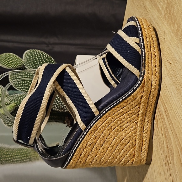 TORY BURCH FRIEDA Espadrille Wedges item #40425 - Picture 1 of 10